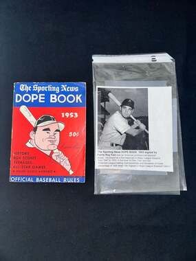 The sporting news Dope Book 1953 signed by Ferris Fain